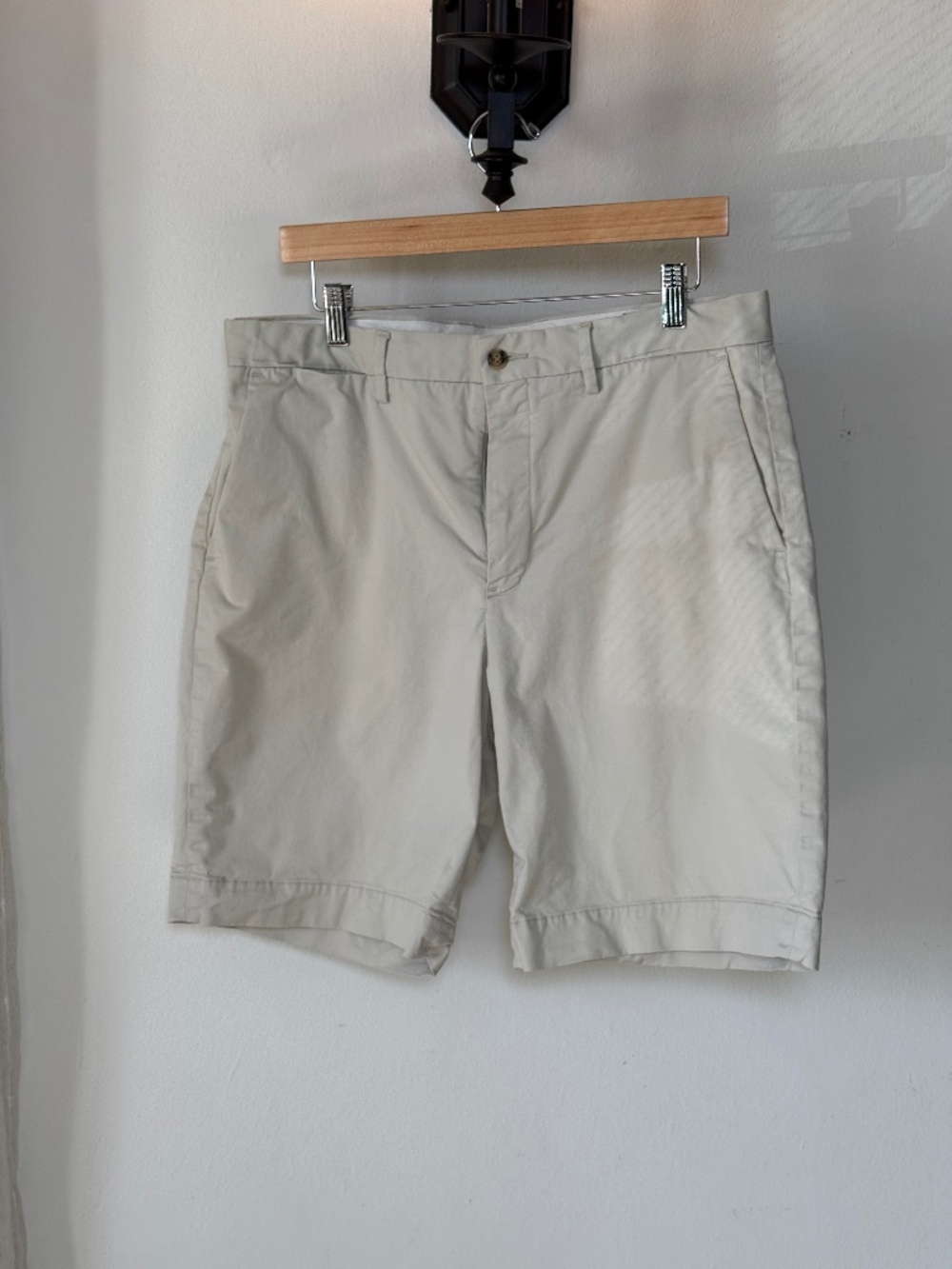 Polo Ralph Lauren Classic Fit Shorts Khaki Stretch Cotton Men's Size 34